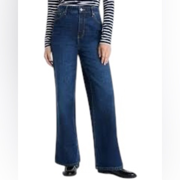 FREE ASSEMBLY High Rise wide leg stretch jeans size 12 - 
32.5” inseam - NWT! - Picture 3 of 12